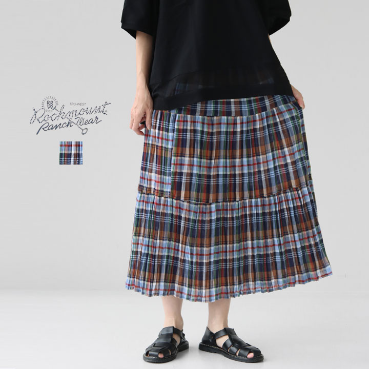 Rockmount ロックマウント｜コットンティアードロングスカート RM9999PLAIDS