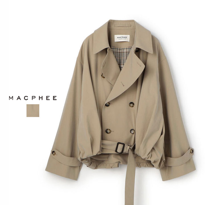 乐天商城 - 【30％OFF！】MACPHEE マカフィー｜コットンナイロンシャンブレー ブルゾン 12-08-54-08001
