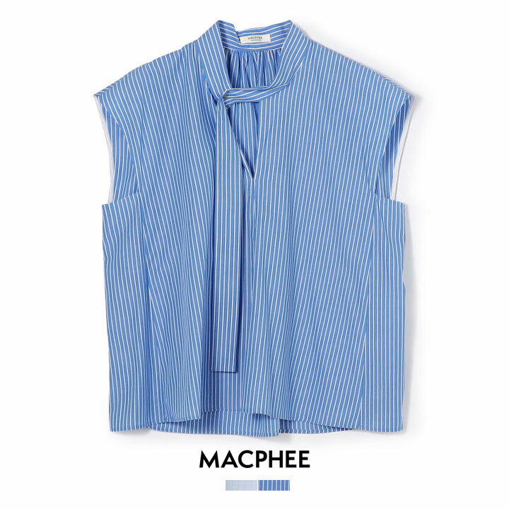 Rakuten - MACPHEE マカフィー｜コットンブロード タイブラウス 12-01-62-01404※簡易包装で1枚のみメール便配送可能です。