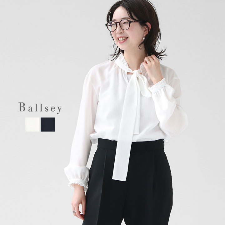 Rakuten - Ballsey(ボールジィ) グロスアムンゼン フリルカラーリボンブラウス(11-01-51-01005)
