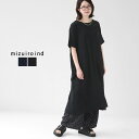 【20%OFF!SUMMERセール対象商品】mizuiro ind(ミズイロインド) ジョーゼット ハーフスリーブ ロングワンピース(1-250069)
