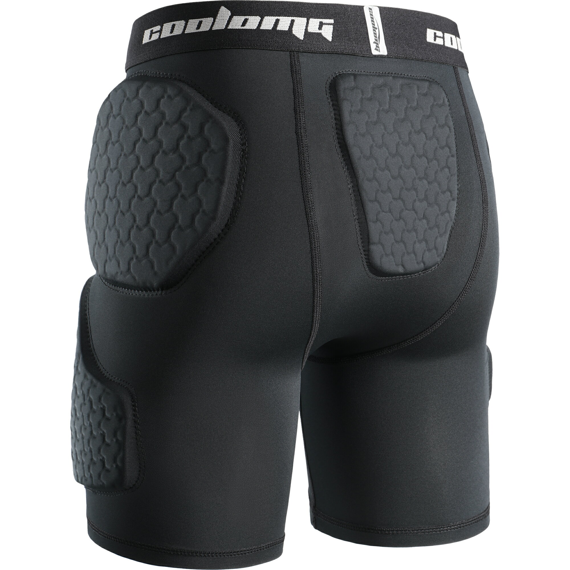 Pants - COOLOMG（送料無料、沖縄・離島を除く） ユースフットボールガードル 5パッド コンプレッションショーツ カップポケット付き ヒップ・尾骨・太腿パッド一体型