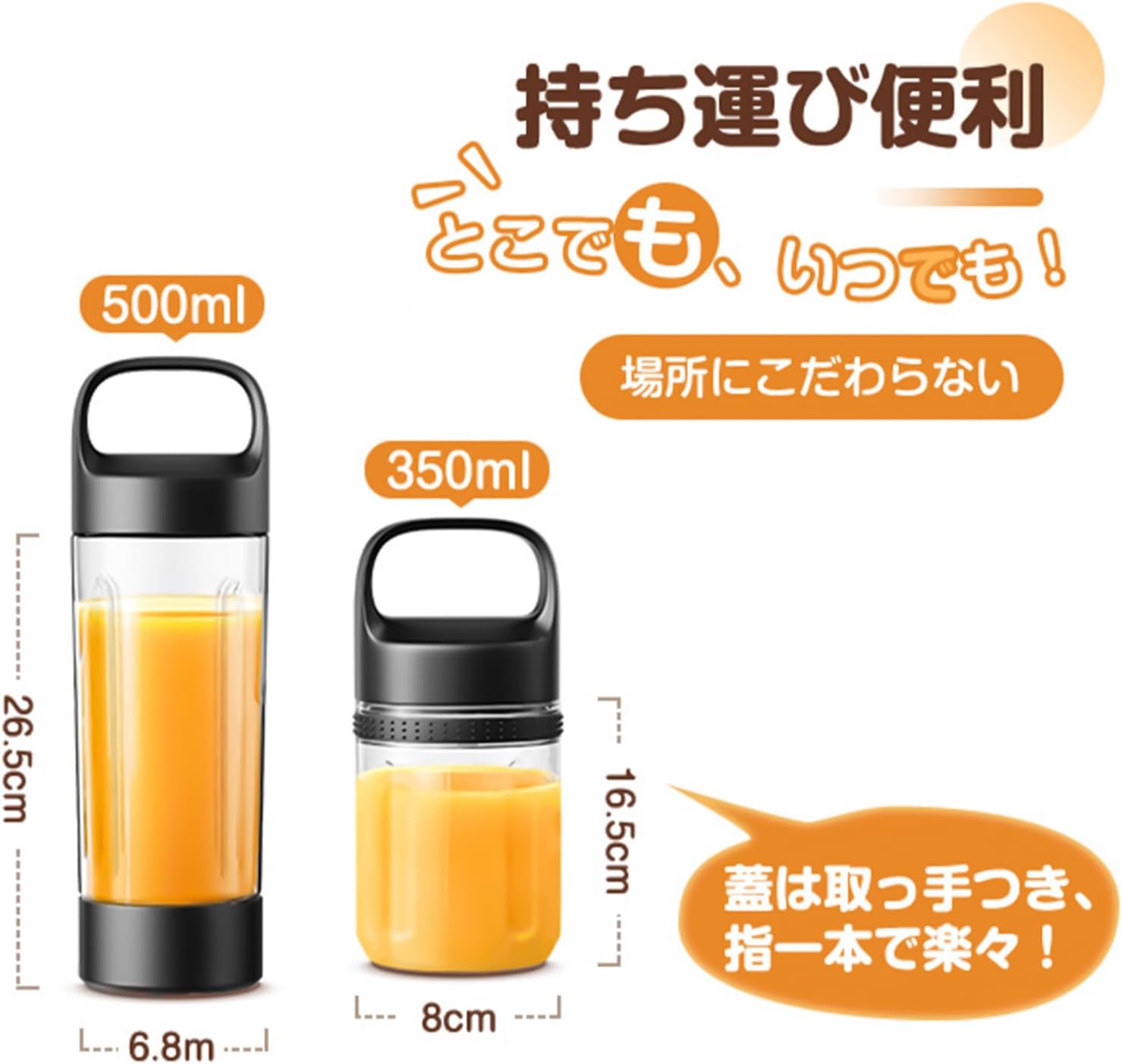 ミキサー ジューサー 小型 野菜 果物 氷対応 スムージー 離乳食 プロテイン対応 一台多役 2つカップ付き 22000回転 高速ブレンド 磁気誘導型安全機能 USB充電式 コードレス 携帯用 アウトドア 旅行 出張 オフィス 家庭用 健康栄養補充