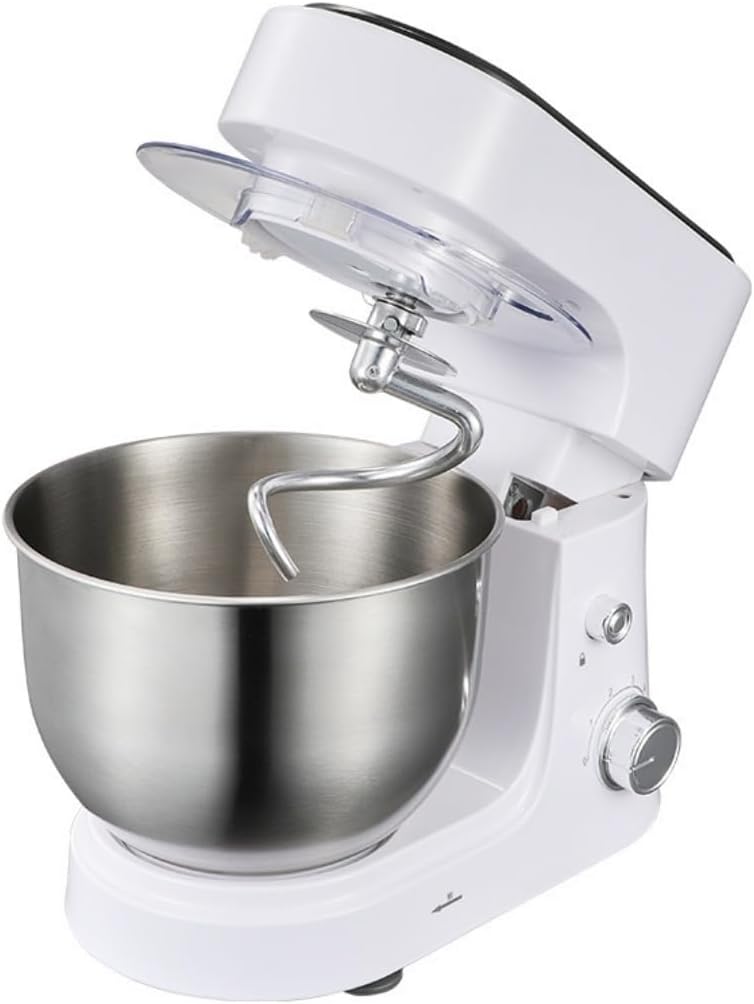 Mixer - ミキサー スタンドミキサー 4L大容量 600W ハイパワー 6段階速度調整 ステンレスボウル 生地こね 泡立て クリーム混合 多用途 パスタ パン ケーキ対応 コンパクト設計 省スペース 卓上 キッチン家電 家庭用 業務用 簡単操作 お手入れ簡単