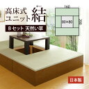【クーポン有&ポイント5倍★5/9 20時〜】小上がり 高床式 ユニット 畳 堀こたつ 【天然い草Bセット】【160×200cm】 畳収納 収納畳 畳ベッド ス...
