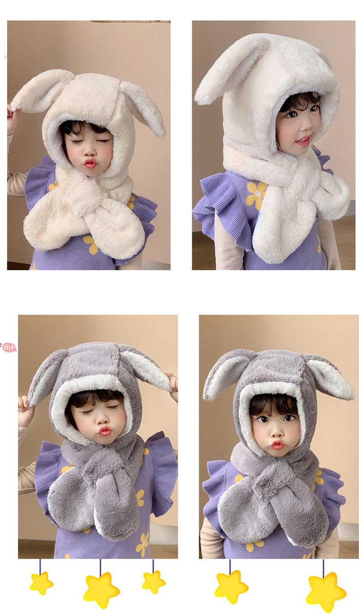 キッズ 帽子 女の子 冬 ニット帽子 耳付き キャップ クマ耳 兎耳 裏ボア ふわもこ ...