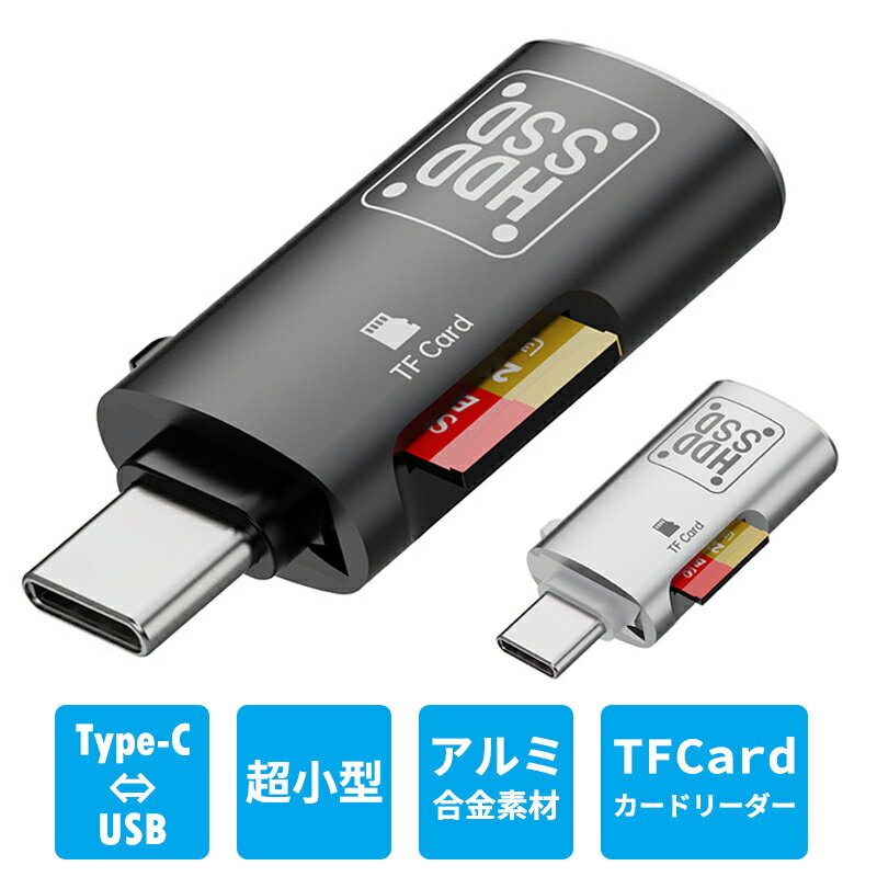 2 in1 USBタイプCアダプター Type-C TFカ