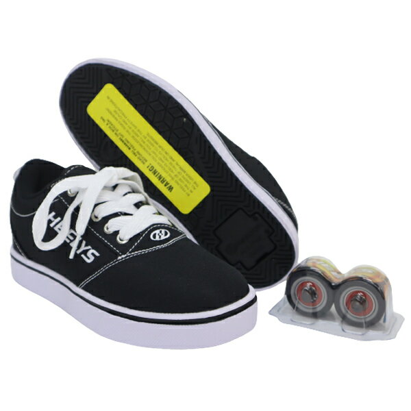 【SALE】Heelys ヒーリーズ 子供 ジュニア キッズローラーシューズ 1WHEELタイプ PRO 20-BLACK/WHITE CANVAS HES10393