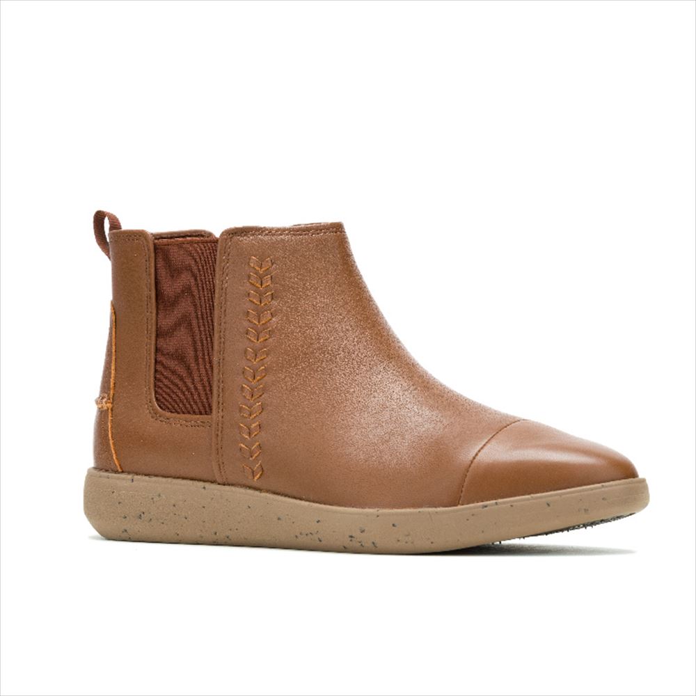 HushPuppies ハッシュパピー レディース カジュアルシューズ スニーカー 靴 AURA CHELSEA - COGNAC LEATHER HW10940-200