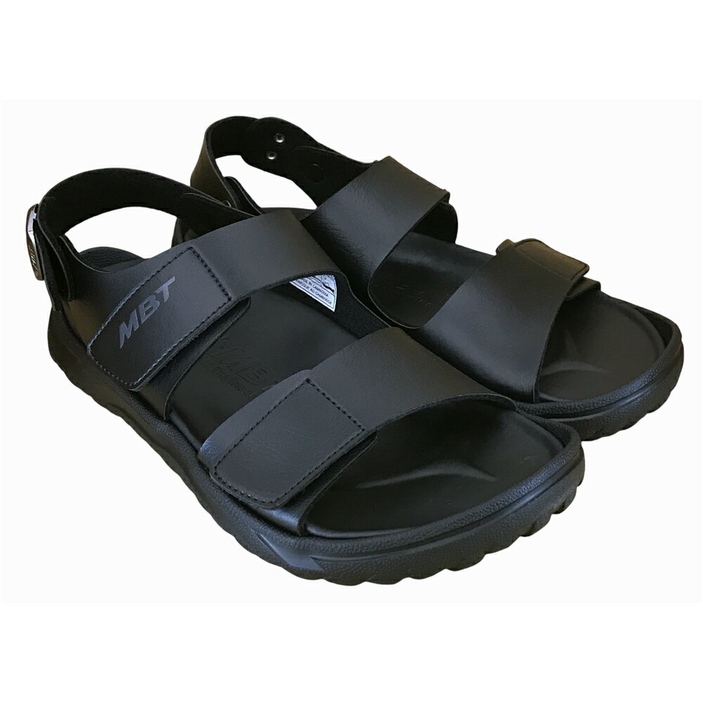 Masai Barefoot Technology マサイベアフットテクノロジー MBT エムビーティー メンズ シューズ 靴 リカバリーサンダル NAGANO (Recovery Sandals) BLACK/BLACK 703395-257L