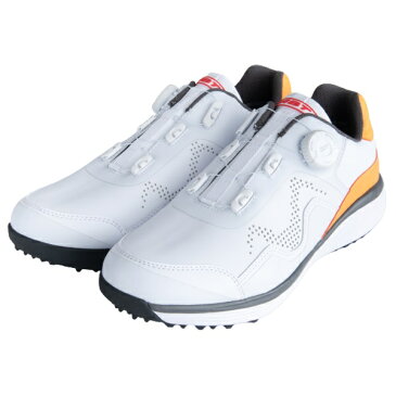 MBT エムビーティー ゴルフシューズ ダイヤル式 スパイクレス アフターゴルフ メンズ グリップ MBTGOLF RGC KOMEI DIAL WHTORG 21017W-RGC KOMEIDIAL