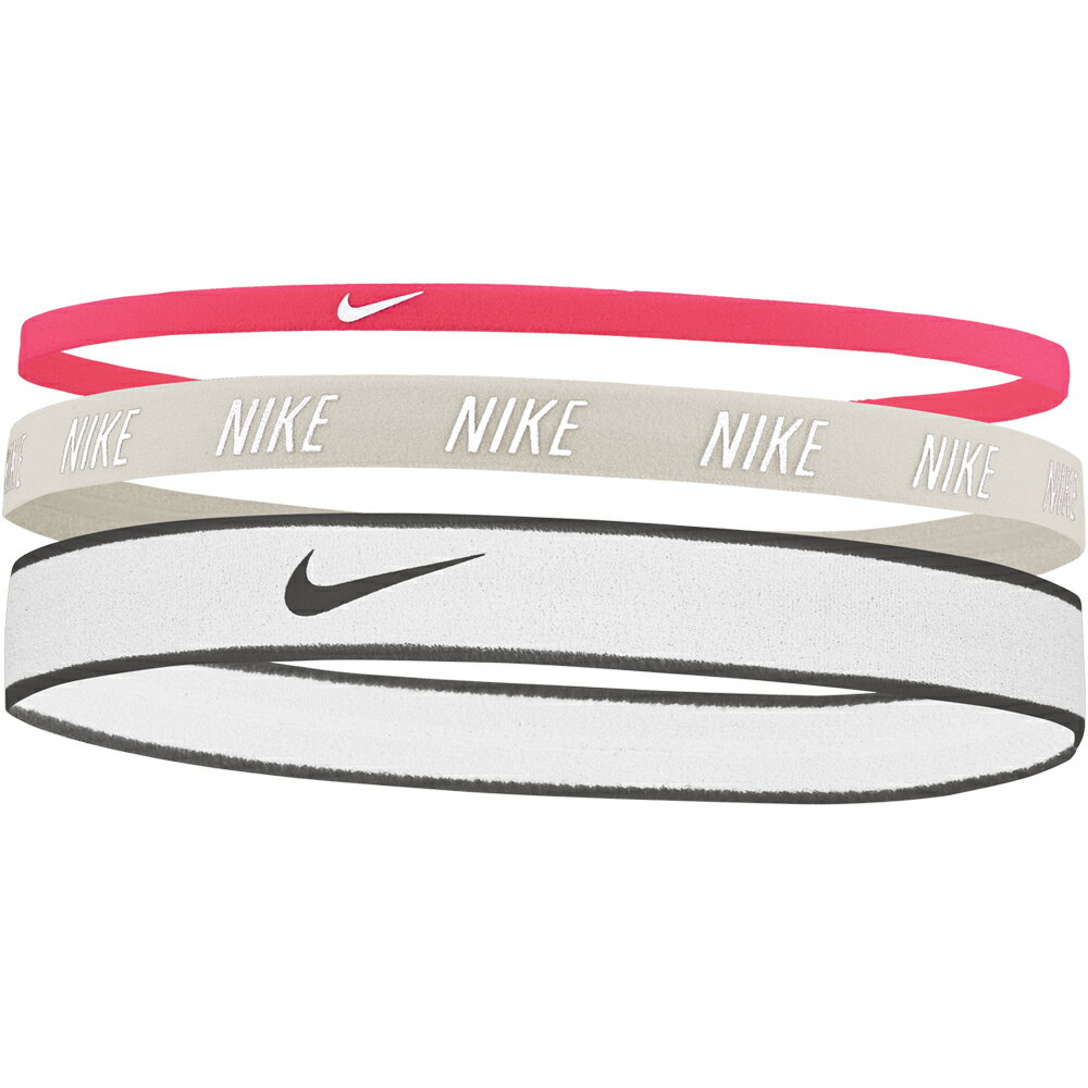 【在庫処分超特価】NIKE ナイキ スポーツアクセサリー ミックス ワイズ ヘッドバンド3本パック アスターピンク/ライトアイアンオレンジ/ホワイト BN2074-614