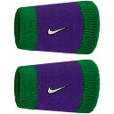 NIKE ナイキ スポーツアクセサリー スウッシュ クラシック ダブルワイド リストバンド 2個入り BN4000-306 クローバー/フィアースパープル/ホワイト
