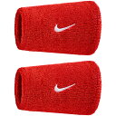 NIKE ナイキ スポーツアクセサリー スウッシュ クラシック ダブルワイド リストバンド 2個入り BN4000-610 ユニバーシティーレッド/ホワイト