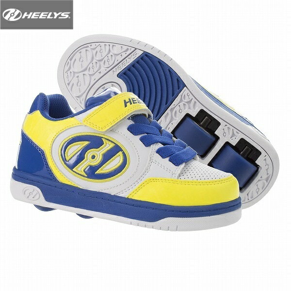 【在庫処分超特価】Heelys ヒーリーズ 子供 ジュニア ローラーシューズ PLUSX2 YELLOW WHITE ROYAL HES10003