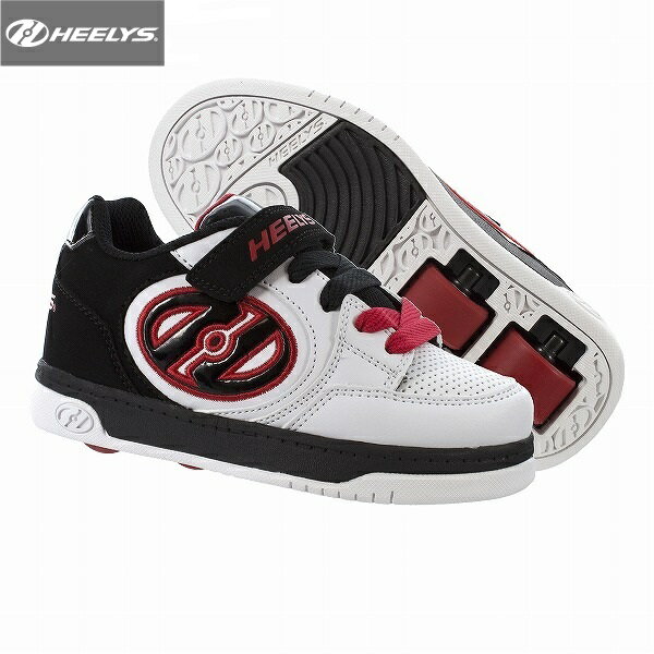 Heelys ヒーリーズ 子供 キッズ ジュニア ローラーシューズ PLUSX2 WHITE BLACK RED 771076