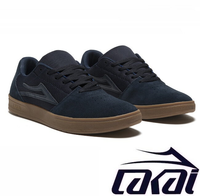 LAKAI ラカイ BRIGHTON XLK NAVY/GUM SUEDE ブライトン スニーカー シューズ 靴 25 25.5 26 26.5 27 FOOTWEAR スケシュー スケボー SKATE スケートボード ブラック 男性 ユニセックス メンズ