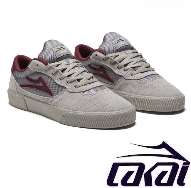 LAKAI ラカイ CAMBRIDGE GREY/BURGUNDY SUEDE ケンブリッジ スニーカー シューズ 靴 25.5 26 26.5 27 FOOTWEAR スケシュー スケボー SKATE スケートボード 男性 メンズ