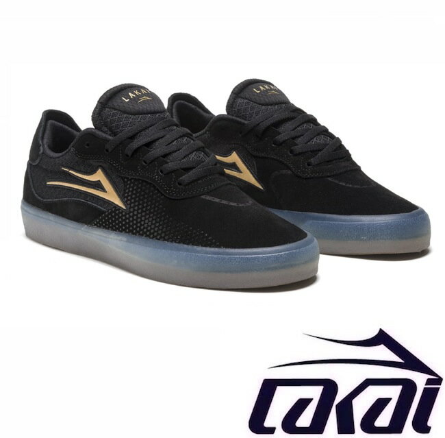 LAKAI ラカイ ESSEX BLACK/GOLD SUEDE エセックス スニーカー シューズ 靴 26.0 26.5 27.0 FOOTWEAR スケシュー スケボー SKATE スケートボード