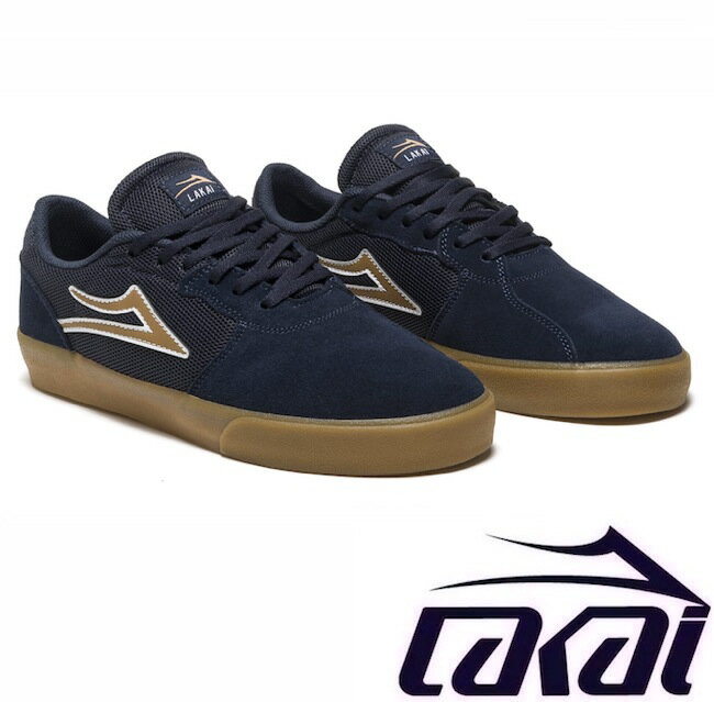 LAKAI ラカイ CARDIFF NAVY/GUM SUEDE カーディフ スニーカー シューズ 靴 25.5 26 26.5 27.0 FOOTWEAR スケシュー スケボー SKATEボー 男性 メン