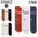 STANCE X^X BASIC 3 PACK 3Zbg nC\bNX C socks sox Ci[ XP{[ Xg[g [GOLD/INDIGO/OATMEAL]