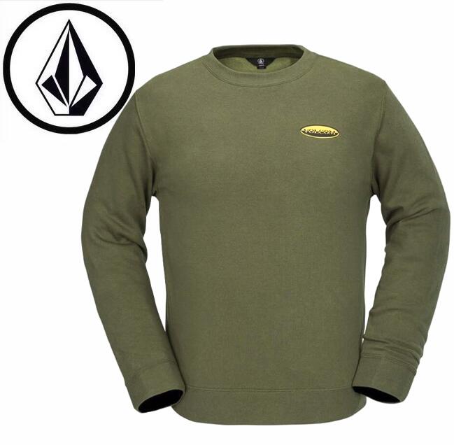 VOLCOM ボルコム Essential Crew トップス クルー スノーボード スケボー メンズ [BLACK]