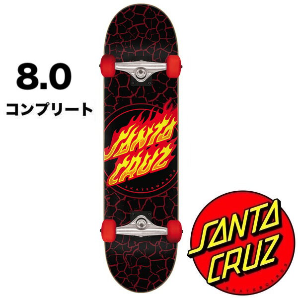 SANTA CRUZ サンタクルズ FLAME DOT FULL COMPLETE 8.0inc デッキ DECK コンプリート skate スケボー スケートボード デッキテープ付 セット