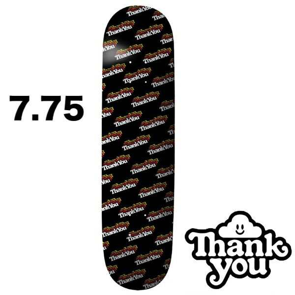 THANK YOU SKATEBOARDS 󥭥塼 RETRO DECK 7.75inc BLACK ǥå skate ܡ ȥܡ