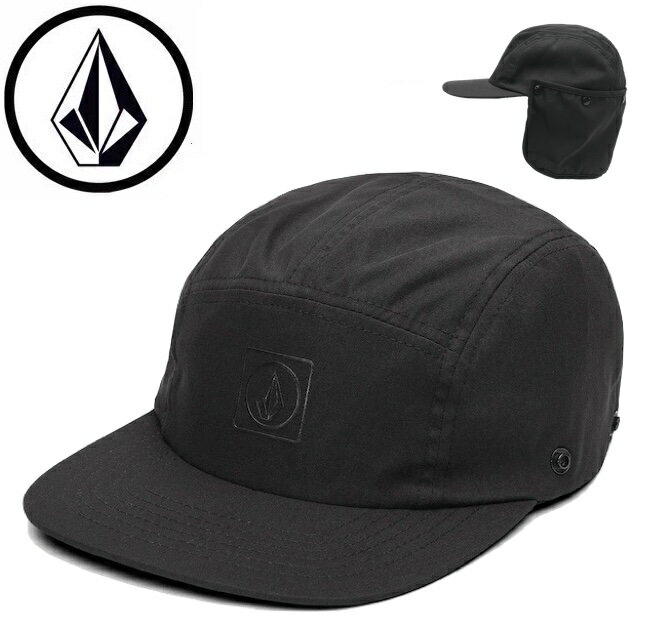 ボルコム キャップ メンズ VOLCOM ボルコム STONE TRIP FLAP HAT BLACK CAP キャップ ハット 帽子 ハイキングトレッキング アウトドア