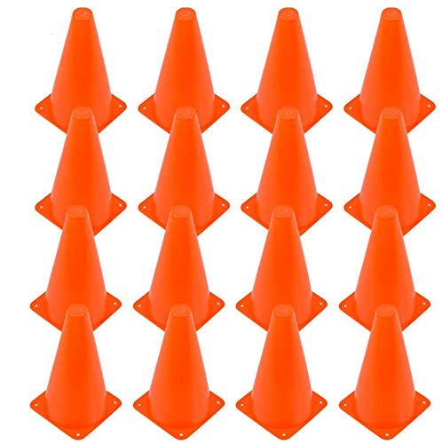 Voodans 三角コーン マーカーコーン 18cm/23cm サッカーコーン コーン 16本セット (18cm)