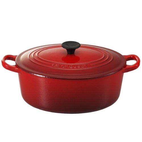 ルクルーゼ ココットオーバル ルクルーゼ 【LE CREUSET】 トラディション ココットオーバル チェリーレッド 27cm 2502