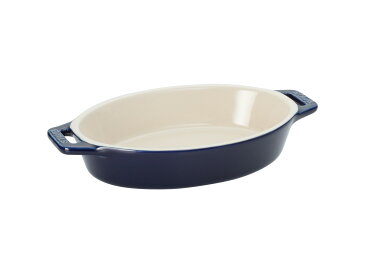 ストウブ 【staub】 セラミック オーバルディッシュ グランブルー 17cm 40508-598