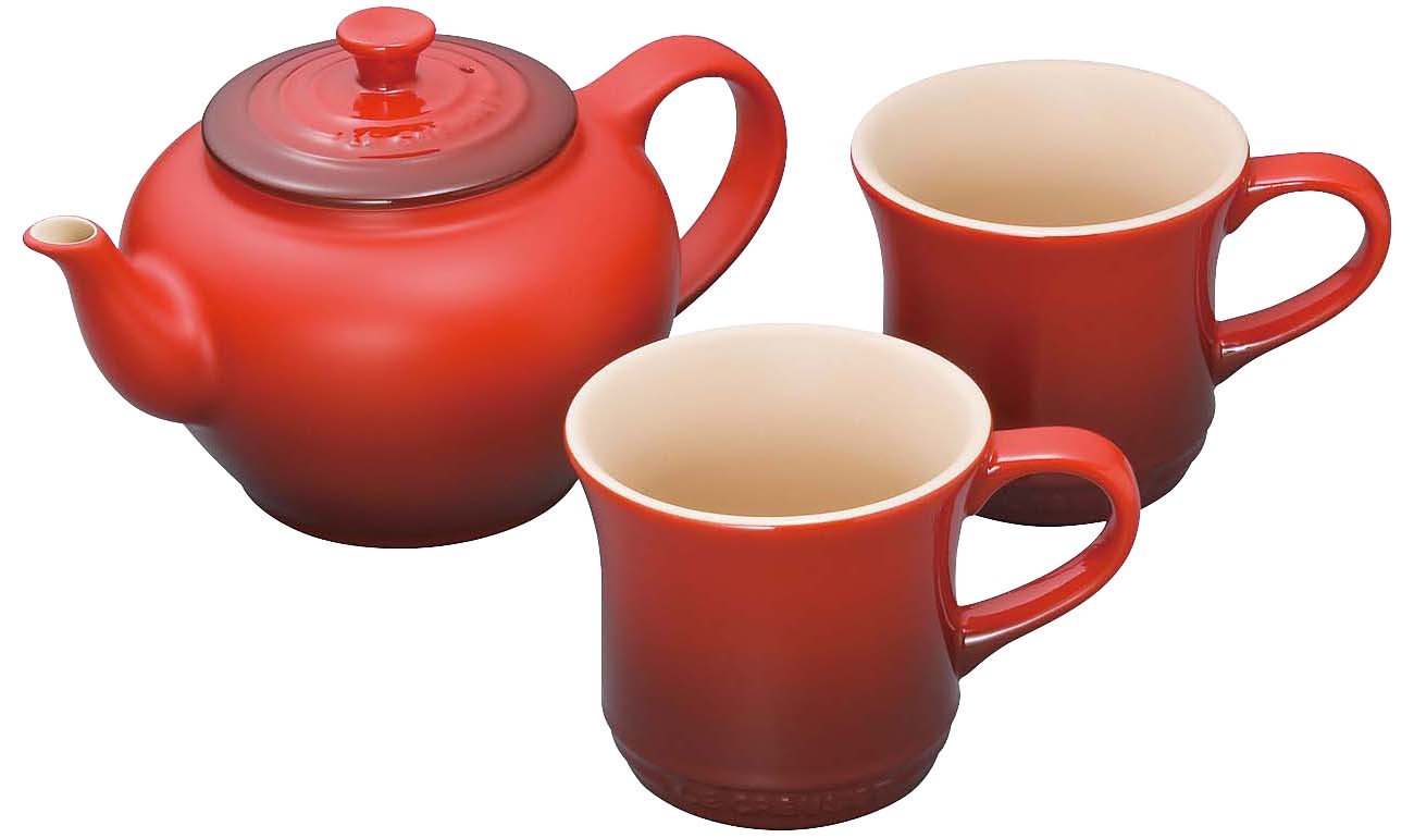 ル・クルーゼ ルクルーゼ 【LE CREUSET】 ティーポット＆マグ(SS)(2個入り)セット 910296-00