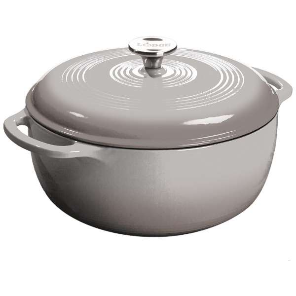 ロッジ 【LODGE】 カラーエナメルダッチオーブン グレー6クォート（約5.6リットル） EC6D05