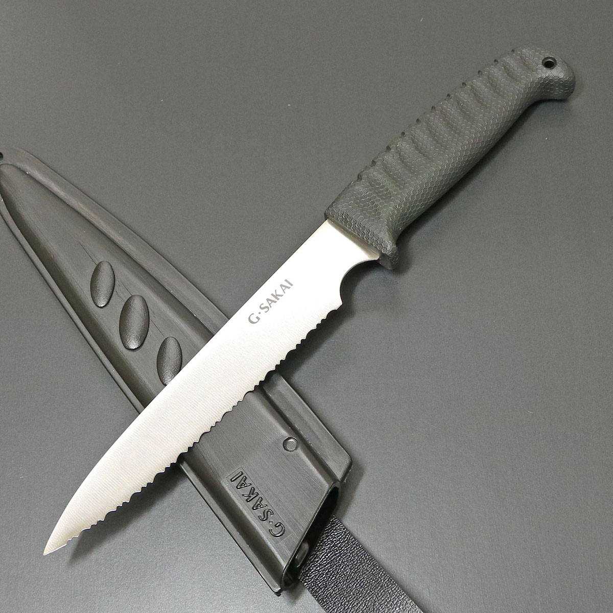 【ギフト対応可】Gサカイ 【G・SAKAI】 アウトドアクッキングナイフ 波刃 選べる無料ラッピング ナイフ アウトドアナイフ サバイバルナイフ キャンプ 釣り...