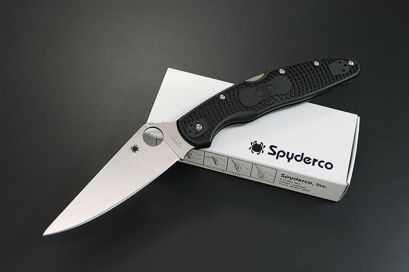 【ギフト対応可】スパイダルコ / SPYDERCO ポリス4 VG-10 ブラック 直刃 C07PBK4 選べる無料ラッピング ナイフ アウトドアナイフ サバイ...