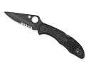 スパイダルコ / SPYDERCO デリカ4 オールブラック チタンコーティング 半波刃 C11PSBBK 選べる無料ラッピング