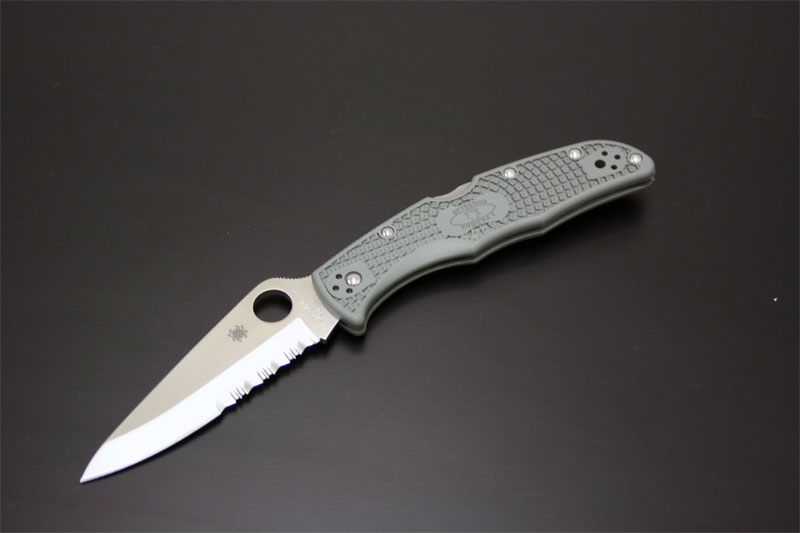 スパイダルコ 【SPYDERCO】 エンデューラ4 フォーリッジグリーン 半波刃 C10PSFG