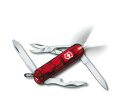 【訳あり】電池なし ビクトリノックス 【VICTORINOX】 ミッドナイトマネージャーT(旧マネージャーライト) スケルトンレッド