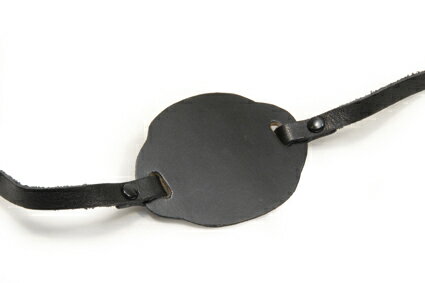 侍眼帯 鍔形 本皮製