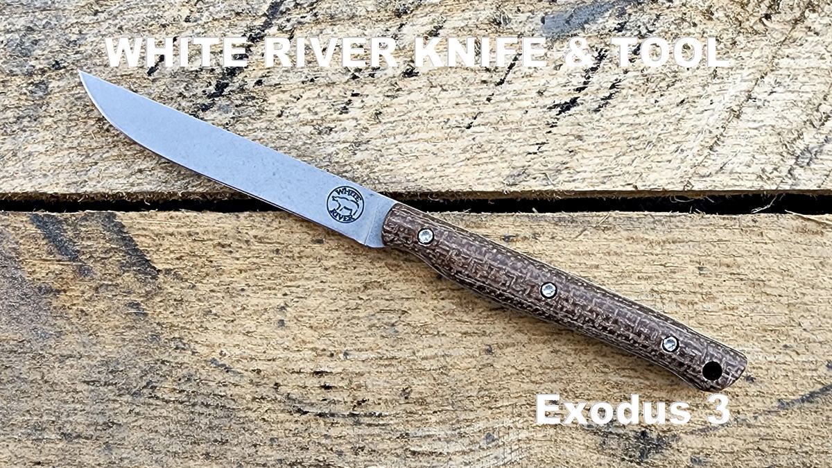 【SALE】【10%OFF】【27720円 → 22176円】 ホワイトリバーナイフ&ツール エグゾダス3【White River Knife & Tool】 Exodus3 ブラック・ナチュラル WREX3-MBL-BNA