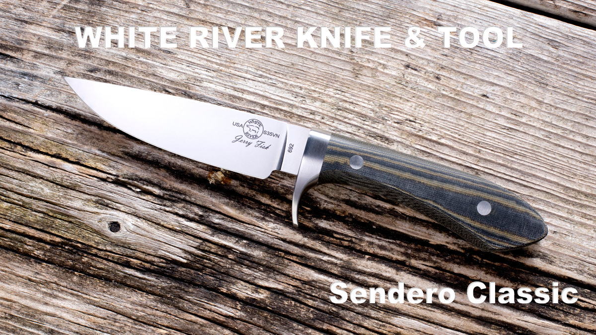 WHITE RIVER KNIFE &amp; TOOL (ホワイトリバー&amp;ツール) 米国ミシガン州 (創業2011年) 。 家族経営の小さな会社。 主にハンティングやフィッシング、そしてサバイバル活動やキャンプ向けのナイフを製造。 用途に合わせた使いやすい形状と素敵な見栄え、 印象に残るフィット感と仕上げ、高い機能性。 生涯に渡って顧客を満足させることを目指したナイフづくりは、 ユーザーを魅了してやまない。 コルクなどアメリカで生産されていない一部の材料を除き、 原材料はアメリカ国内産にこだわり、情熱をもってアメリカンナイフを製作。 ミシガン州マニスティー国立公園内を流れる川の名前が社名の由来。 White River Sendero Classic (ホワイトリバー センデロクラシック) WRJF 鋭く尖ったシャープなブレード、洗練された高品質なつくり、 理想的なサイズ感、あらゆるシーンでハイパフォーマンスを発揮。 White River の力作 Sendero ClassicシリーズはJerry Fisk, MSによってデザイン。 クラシカルな雰囲気漂うシルエット、鋭く尖ったシャープなブレード。 きめ細やかな職人業によって作り上げられた素晴らしいWhite Riverの力作。 比較的大きめのハンドガード(ヒルト)があることで 握った時の安心感が増す。あらゆるタスクに高いパフォーマンスを発揮する。 ブレードの表面には「ストーンウォッシュ加工」が施され、 渋みを帯びた表情は魅力的な質感。 使用による小傷が目立ちにくく、ハードユースにも向いている。 高炭素粉末ステンレス鋼CPM S35VN (米国クルーシブル社製) は、 刃物の鋼材として全てのスペックが非常に高い高価な鋼材。 仕上げ硬度はHRC58-60。 刃長は約112mm、刃幅が約27mm、厚さは約3.3mm。 丈夫なフル レングス ヒドゥン タング構造 ハンドル材は軽くて耐久性に非常に優れたマイカルタ材のハンドル。 (ブラックバーラップ・ナチュラルバーラップ・BK&amp;ODリネンから 選択してください。) しっくり落ち着き安心できるグリップ感。 レザーシースはクラシカルなナイフにマッチ。 高品質なレザーシースが一層このナイフを引き立てます。 天然木の木箱に収められています。 &nbsp; スペック 全長　：　約230mm 刃長　：　約112mm (102mm) 刃厚　：　約3.3mm 重さ　：　約125g (シース付：約223g) 鋼材　：　CPM S35VN (高炭素粉末ステンレス鋼 柄材　：　マイカルタ シース (ケース)　：　レザー 原産国　：　アメリカ &nbsp; 保証について WHITE RIVER KNIFE &amp; TOOL社は「100%の満足が得られなかった場合、 無償で修理・交換に応じる」ことを保証内容を公表しておりますが、 これは本国の米国内における保証内容であると御理解いただき、日本においては 同様の保証内容はないということを予めご了承下さいますようお願いいたします。 当店(株式会社北正)は日本における正規輸入元として日本国内において 販売しておりますが、もし不具合等があった場合はまずは事前に弊社に ご相談くださいますようお願いいたします。 &nbsp; ※米国から輸入の際に輸送中にパッケージが損傷している場合があります。 また検品のためラベルを切って開封することがあります。 (ナイフ本体には損傷はないことは確認しております。) &nbsp; WHITE RIVER KNIFE &amp; TOOL 海外ブランド 贈り物としても 古くは「お守り刀」を贈る風習もありましたが、昨今では刃物は”未来を切り開く” として縁起の良い贈り物としてプレゼントされる方も増えています。 当店では無料でギフトラッピングにも対応させて頂きます。 ギフトラッピングをご希望の場合は、備考欄へ”ギフトラッピング希望”とご記入ください。 ニューワールドネット名品倶楽部 ニューワールドネット名品倶楽部を運営する（株）北正は、 「刃物の街」岐阜県関市で創業から約70年以上にわたり 一貫して刃物を取り扱っております。 岐阜県関市を中心に、優れた刃物を提供する事をモットーにしており、 長年にわたる豊富な経験と実績をもとに、刃物のプロによって選定された刃物 (ナイフ、包丁をはじめハサミ、爪切り等)は信頼できるものばかり。