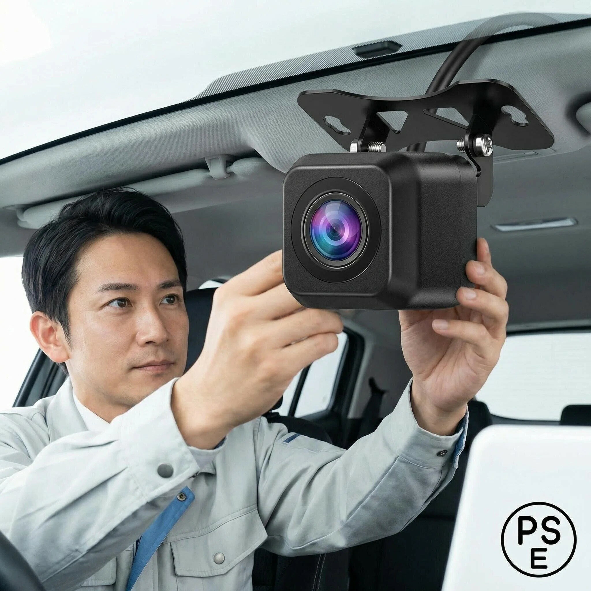 乐天商城 - バックカメラ 小型角型 IP68 防水 150 度広角 ナイトビジョン 正像・鏡像切替 ガイドライン対応 DC12V