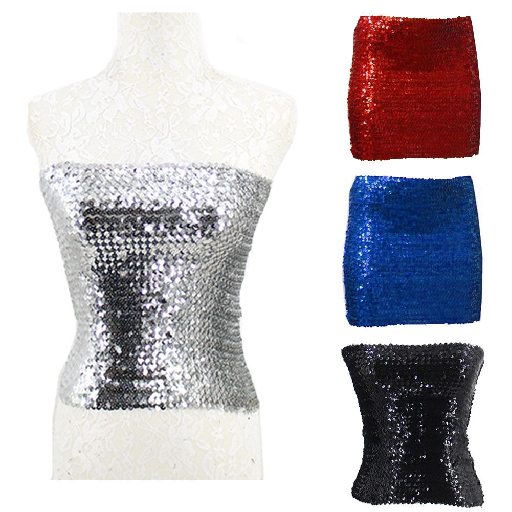 スパンコール チューブ 2way トップス スカート ボディコン Mサイズ 送料無料 1000円