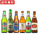 輸入ビールギフトセット 送料無料　海外ビール6本飲み比べセット　アジアンカンフービールセット（北海道・沖縄＋890円）　海外ビール　詰め合わせ