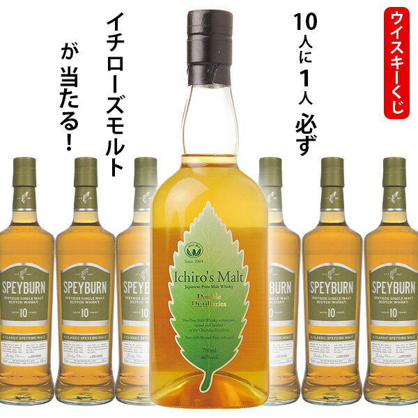 ウイスキーくじ　10人に1人必ずイチローズモルト ダブルディステラリーズが当たる！ 緑ラベル　700ml×1本　スペイバーン10年