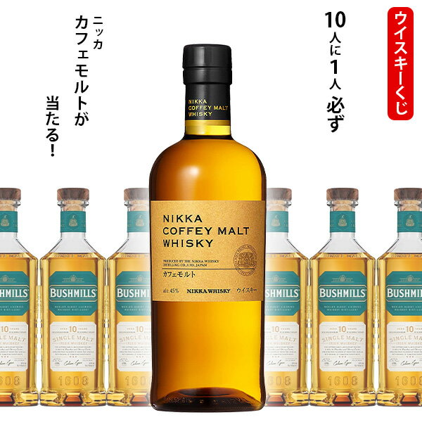 ブッシュミルズ ウイスキーくじ　10人に1人必ずカフェモルトが当たる！　700ml×1本　ブッシュミルズ10年