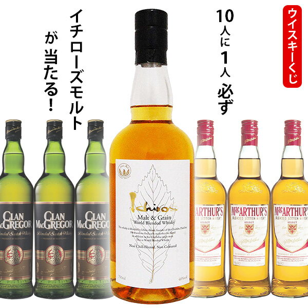 イチローズモルト ウイスキーくじ　10人に1人必ずイチローズモルト　ホワイトラベルが当たる！第2弾　700ml×1本　クランマクレガー　マッカーサー　福袋