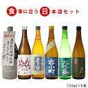 【全品ポイント5倍★マラソン期間中★要エントリー】 送料無料 食事に合う日本酒 食中酒飲み比べ6本セット 720ml×6本(北海道・沖縄+890円)
