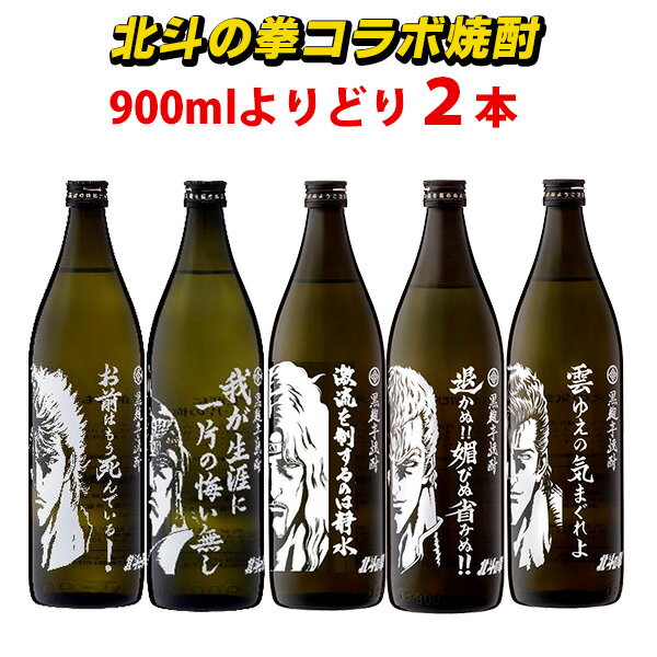 北斗の拳　焼酎　選べる2本セット　ケンシロウ　ラオウ　ジュウザ　レイ　ジャギ　900ml